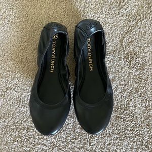 Tory Burch Black Leather Flats